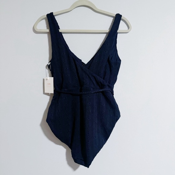 Andie - Navy Eyelet Belmar One Piece Swimsuit - Picture 4 of 4